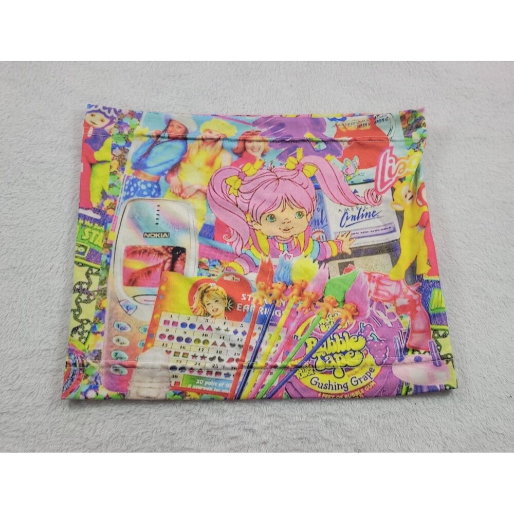 Y2K Nostalgia Aesthetic Tube Top My Little Pony Lisa Frank Teletubbies Sz Small